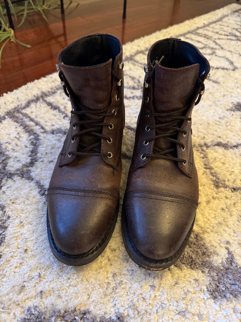 Thursday Boot Co. Men's Captain Cap Toe Leather Boots - Canyon Brown - Size 9